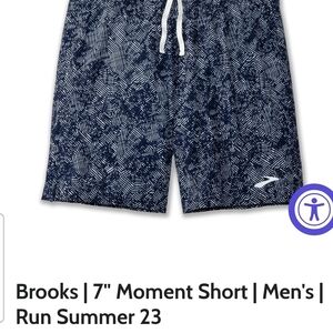 Brooks Navy Textured-Print Swim Trunks with White Drawcord